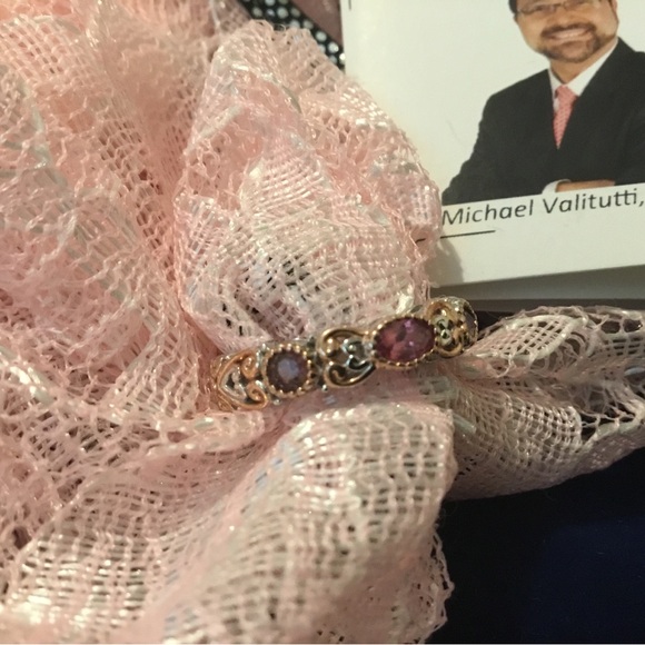 NEW Gems en Vogue 0.52 TCW Pink Spinel, Sapphire & Tourmaline Stack Band Ring - Picture 13 of 14